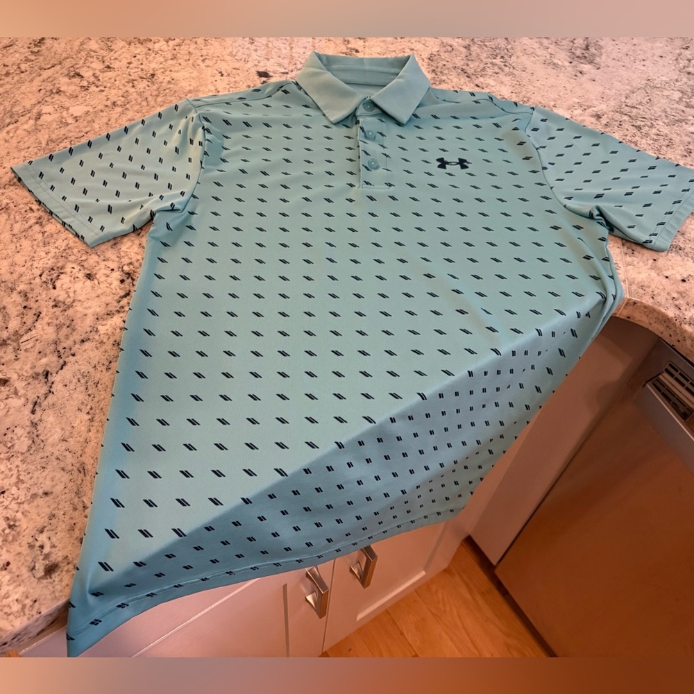 Under Armour Men's Light Blue Polo Shirt Size S